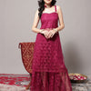 Dhiyona VA Women's Magenta Kurta with Sharara