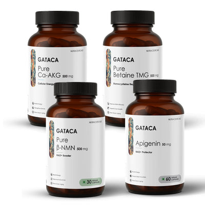 GATACA The Supersede Stack (Pure ?-NMN 500 mg, Apigenin 50 mg, Pure Ca-AKG 500 mg)