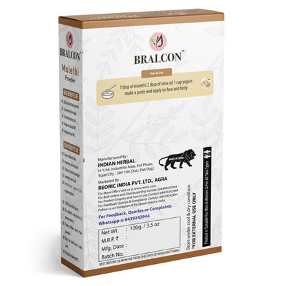 BRALCON Organic Mulethi Powder