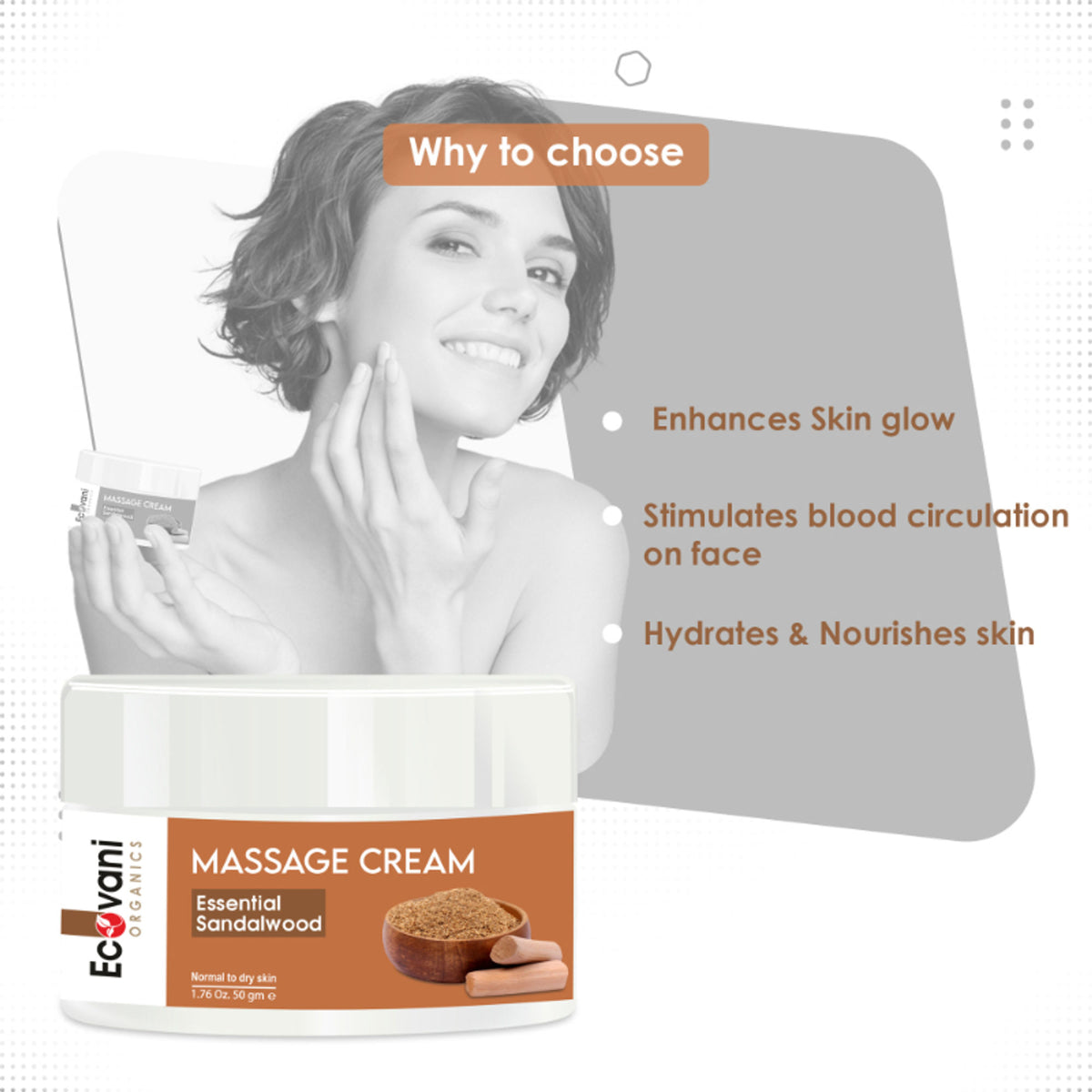 ECOVANI Essential Sandalwood Massage Cream