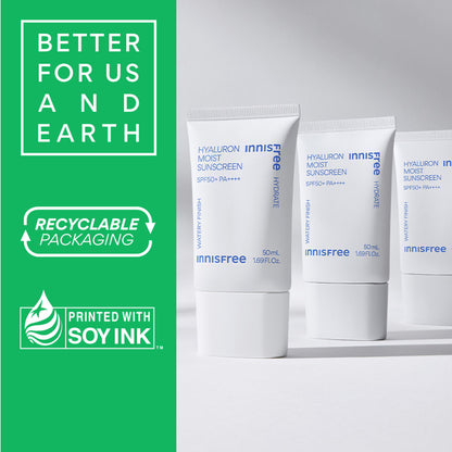 Innisfree Hyaluron Moist Sunscreen SPF 50+ PA++++, No White Cast, Watery Finish