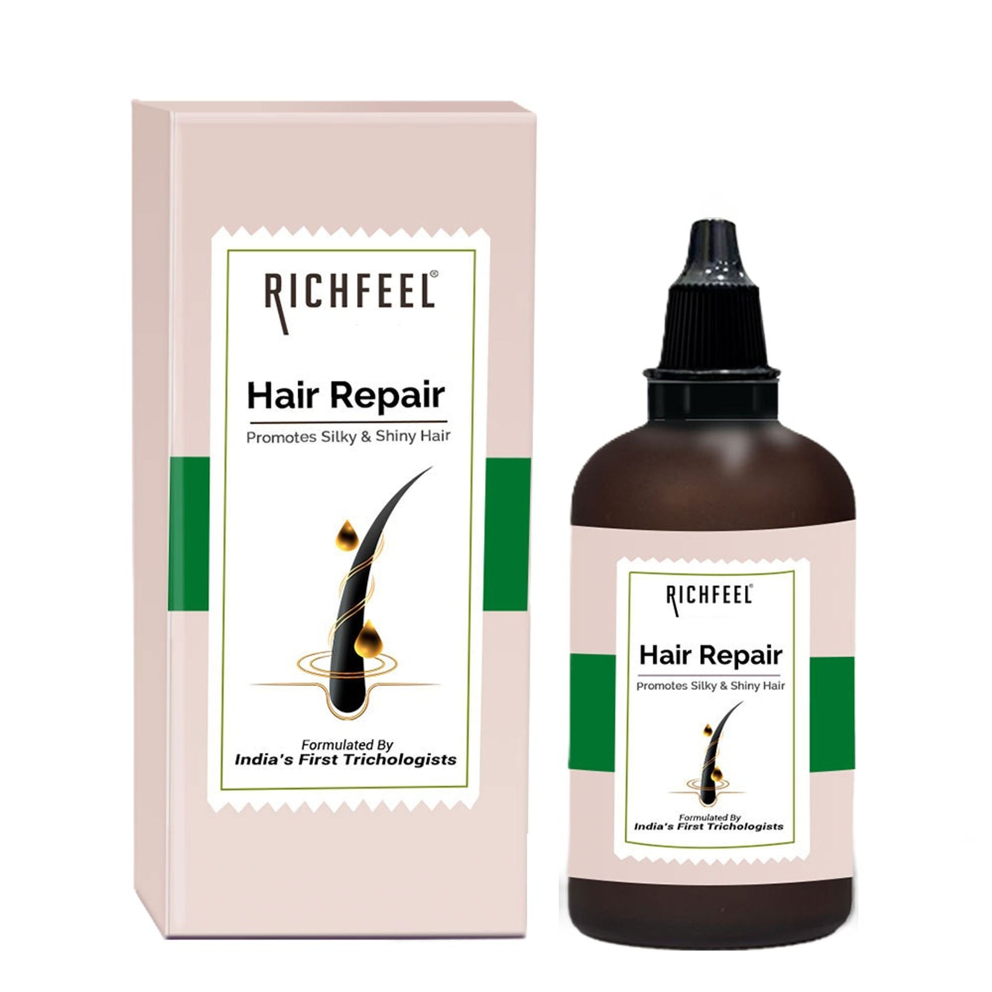 Richfeel Hair Repair Serum - Frizz-Free, Smooth & Glossy Hair for All Types , Argan Oil & Vitamin E