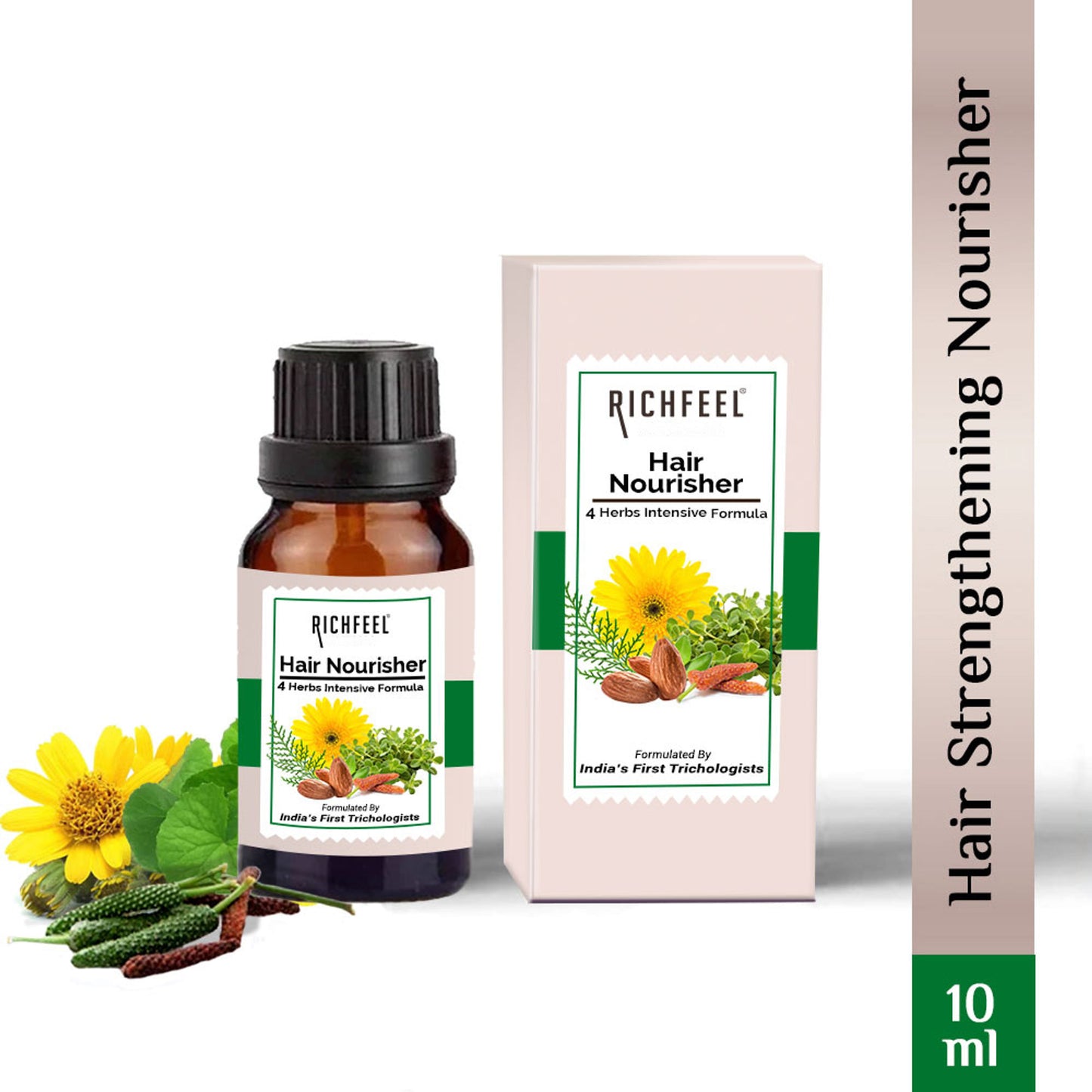 Richfeel Hair Nourisher Oil - Hair Fall Control & Growth Treatment, Trichologist-Developed Formula