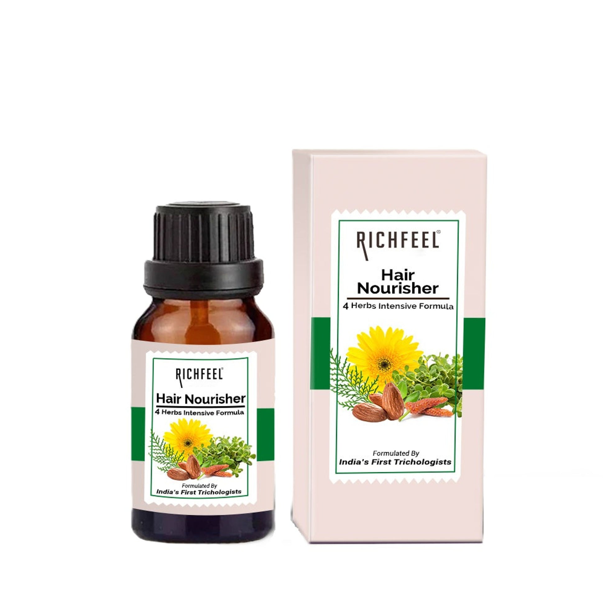 Richfeel Hair Nourisher Oil - Hair Fall Control & Growth Treatment, Trichologist-Developed Formula
