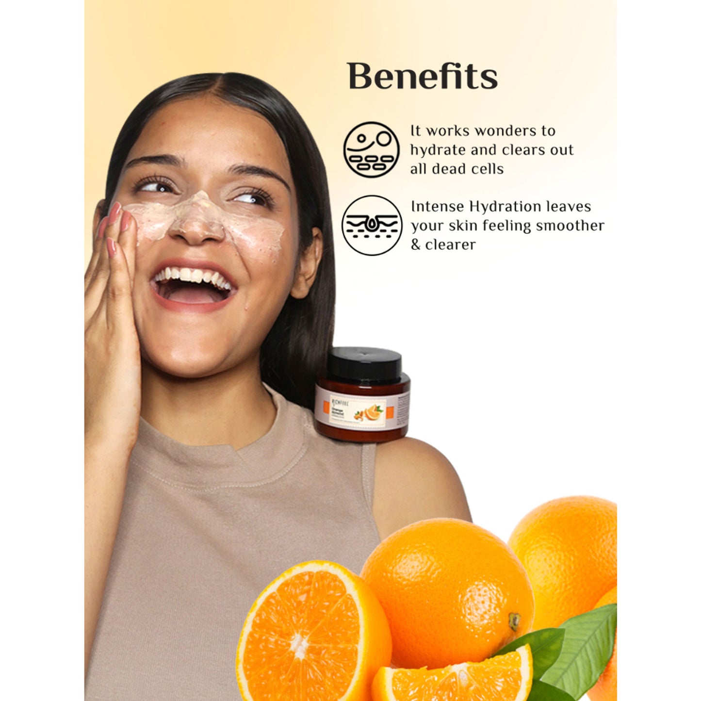 Richfeel Orange Almond Scrub - Brightening, Revitalizing, Gentle Exfoliation for All Skin Type