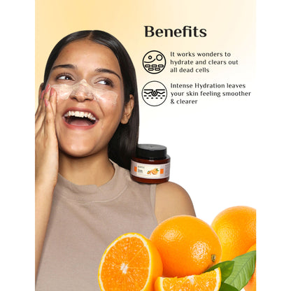 Richfeel Orange Almond Scrub - Brightening, Revitalizing, Gentle Exfoliation for All Skin Type