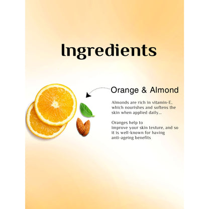 Richfeel Orange Almond Scrub - Brightening, Revitalizing, Gentle Exfoliation for All Skin Type
