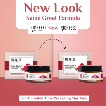 Richfeel Under Eye Gel for Dark Circles, Puffy Eyes, Wrinkles & Fine Lines Removal for Women & Men