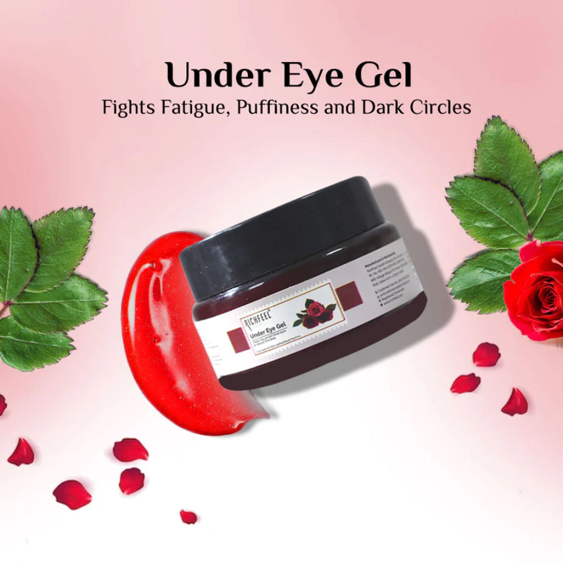Richfeel Under Eye Gel for Dark Circles, Puffy Eyes, Wrinkles & Fine Lines Removal for Women & Men