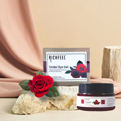 Richfeel Under Eye Gel for Dark Circles, Puffy Eyes, Wrinkles & Fine Lines Removal for Women & Men