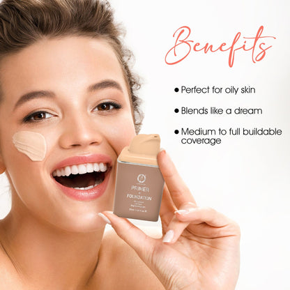 Colors Queen Primer + Foundation for Oil Control Brightening Skin - 01