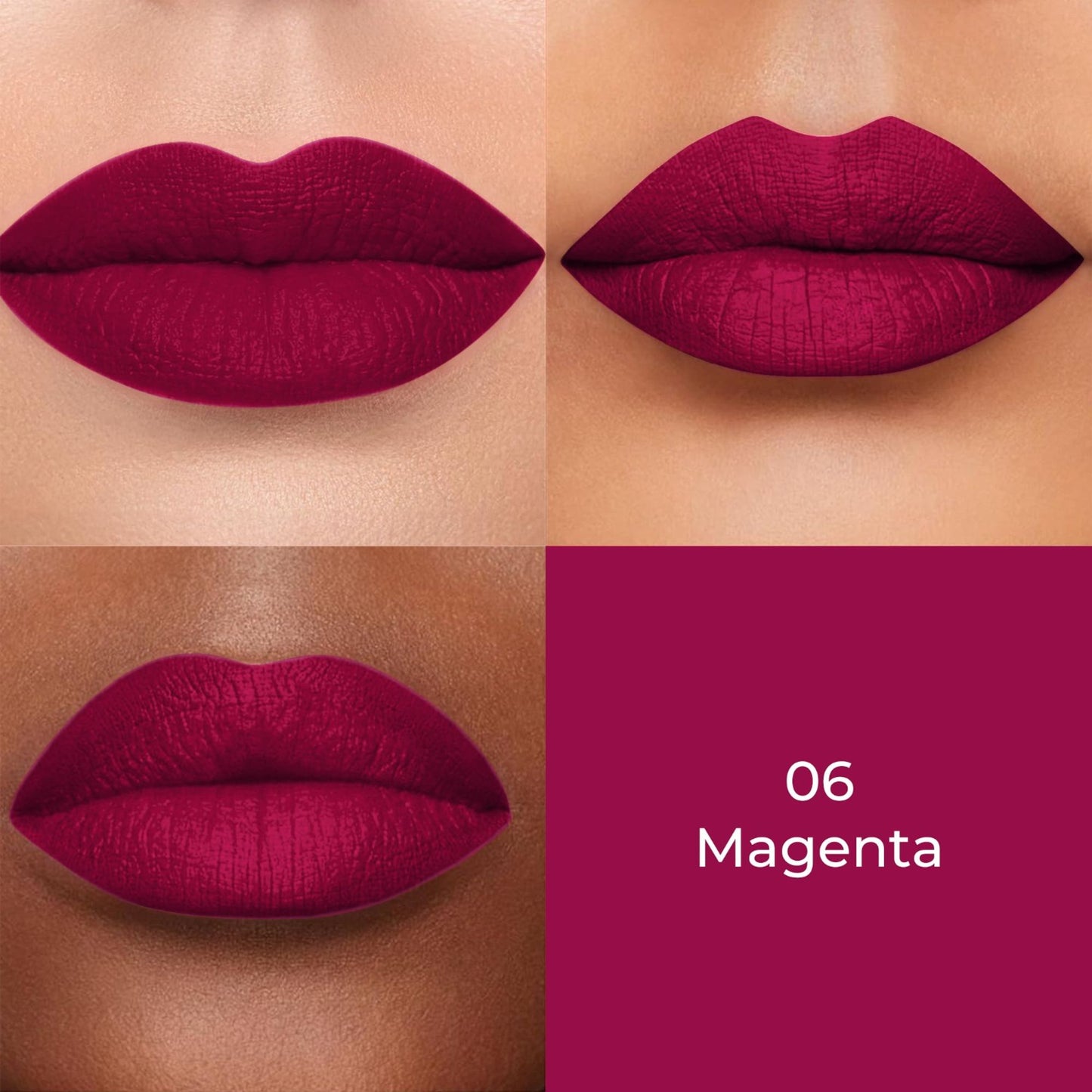 Colors Queen Color Stay Longlasting & Matte Lipstick Waterproof - 06 Magenta