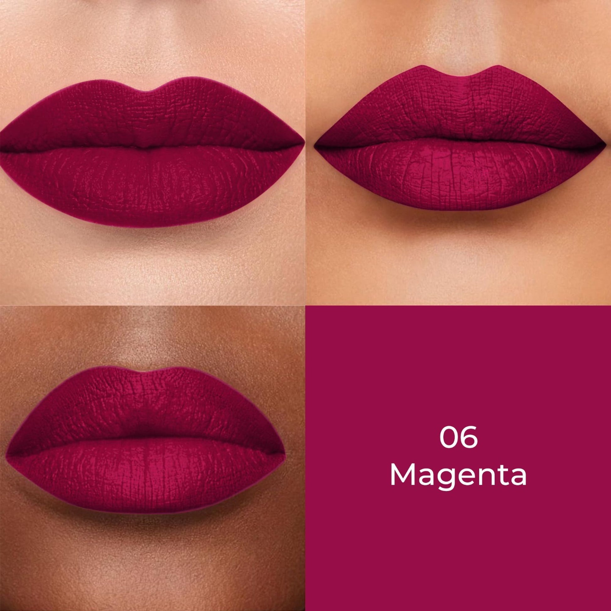 Colors Queen Color Stay Longlasting & Matte Lipstick Waterproof - 06 Magenta