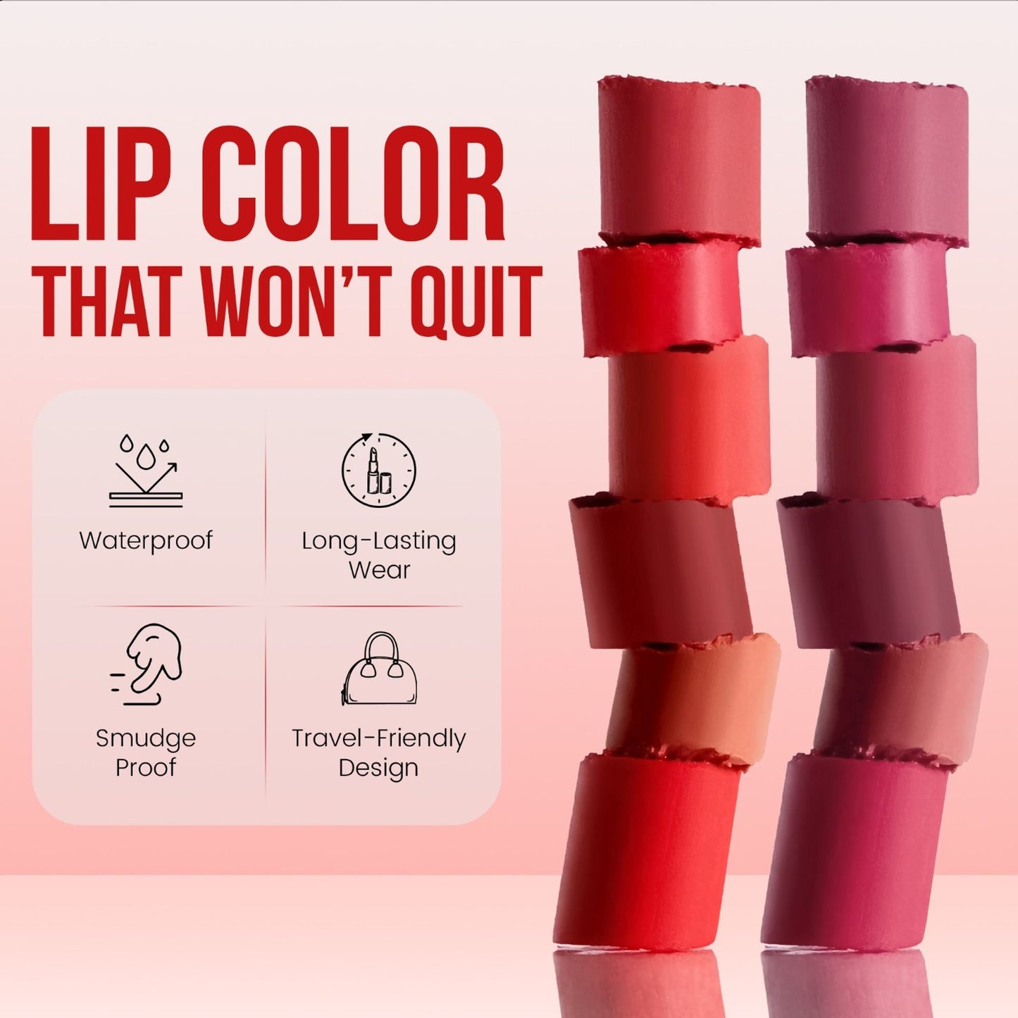 Colors Queen Color Stay Longlasting & Matte Lipstick Waterproof - 14 Coffee