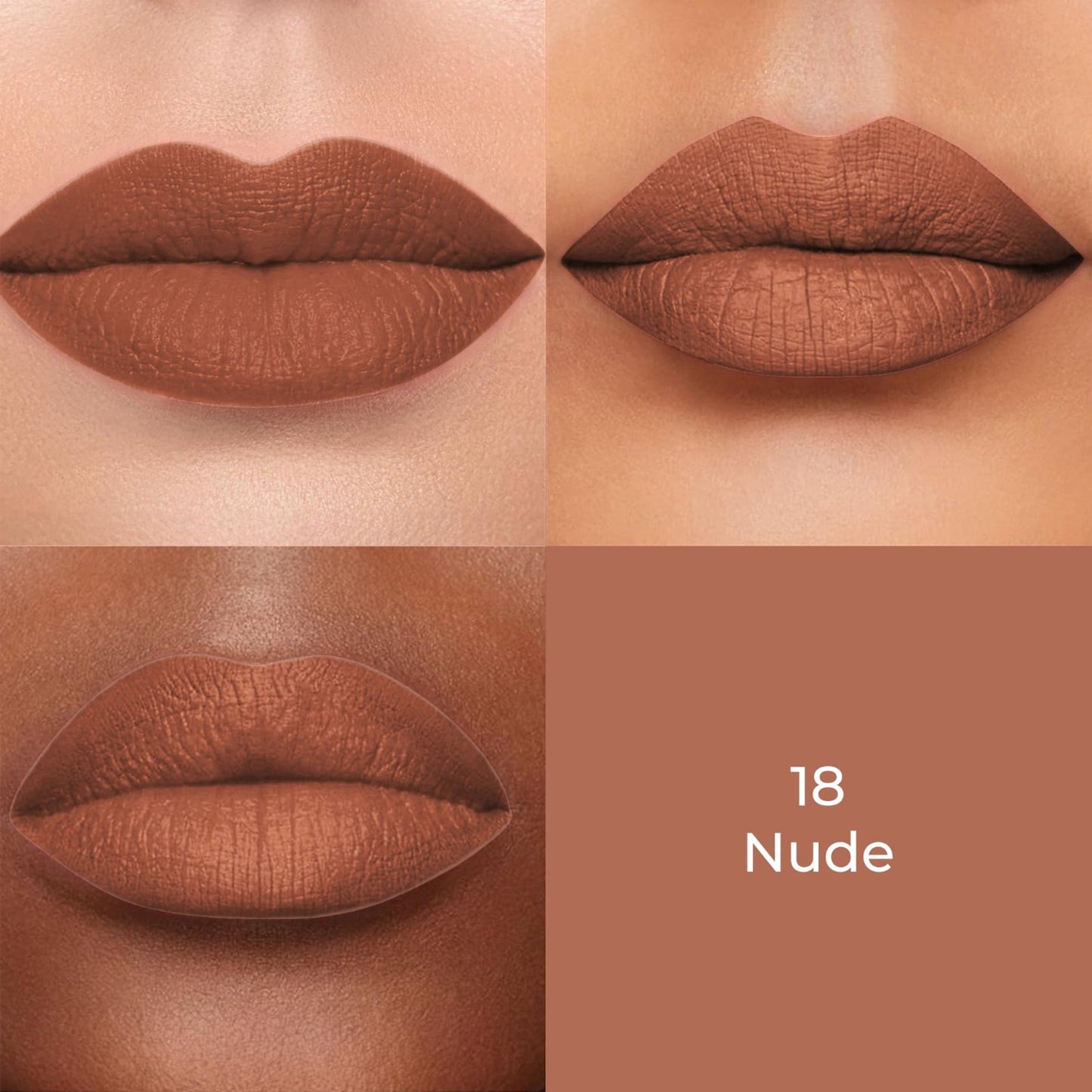 Colors Queen Color Stay Longlasting & Matte Lipstick Waterproof - 18 Nude