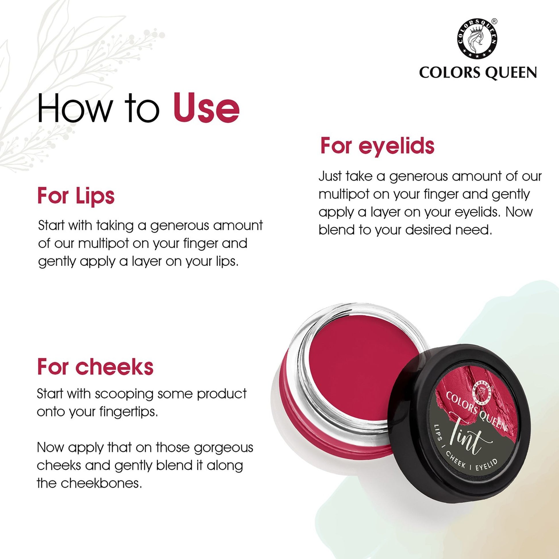 Colors Queen Lip Tint for Lips, Cheek & Eyelid - 06