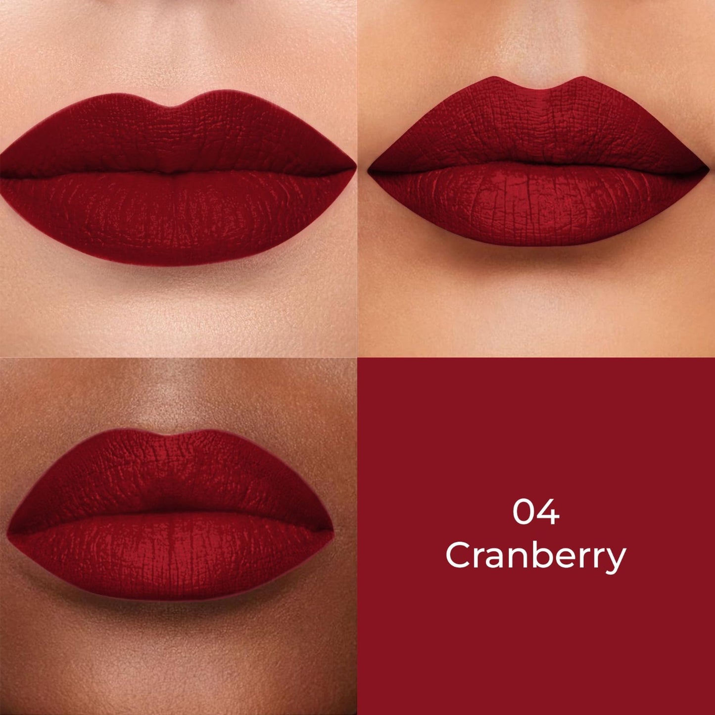 Colors Queen Color Stay Longlasting & Matte Lipstick Waterproof - 04 Cranberry