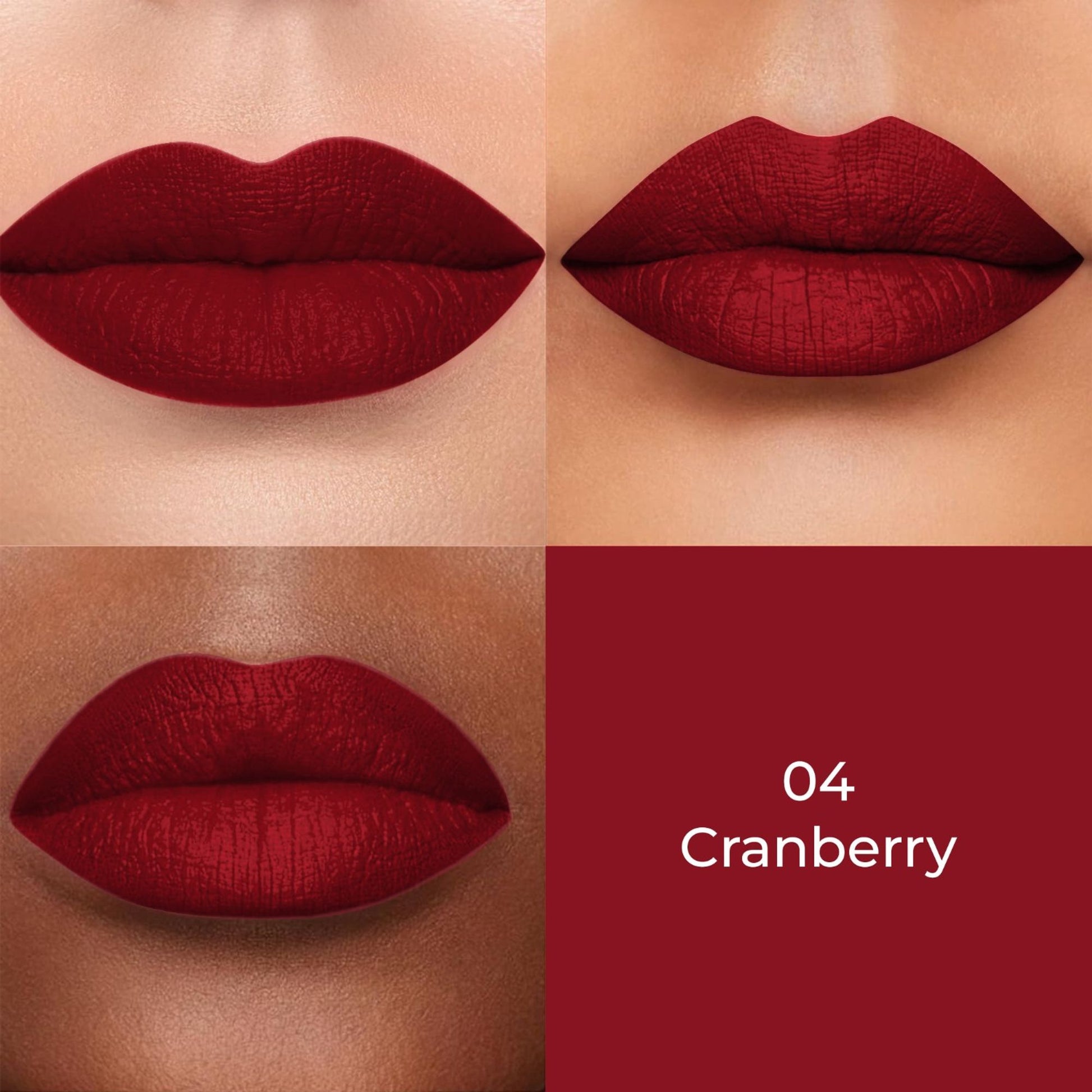 Colors Queen Color Stay Longlasting & Matte Lipstick Waterproof - 04 Cranberry