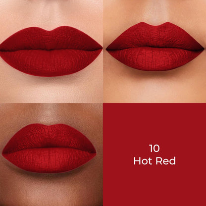 Colors Queen Color Stay Longlasting & Matte Lipstick Waterproof - 10 Hot Red