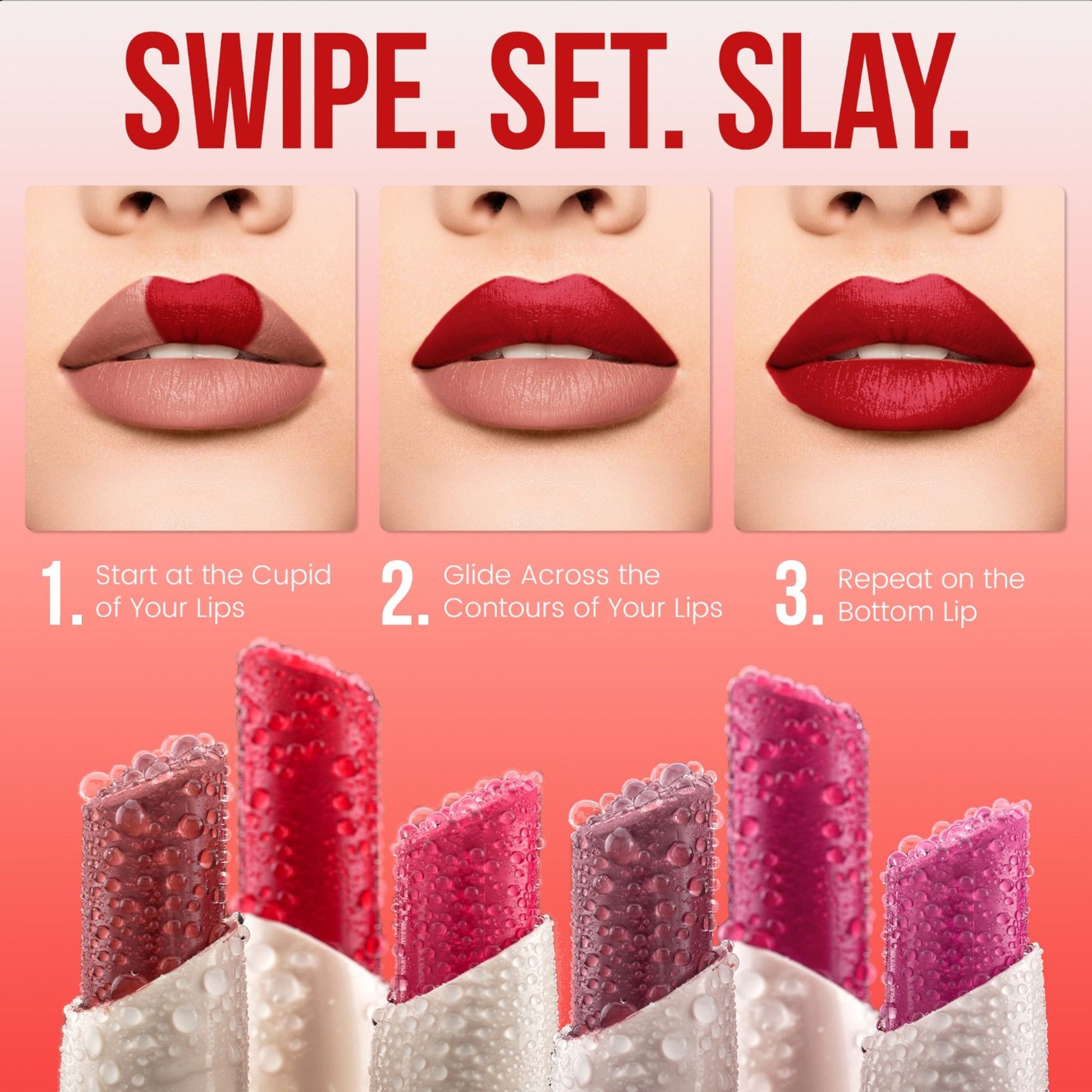 Colors Queen Color Stay Longlasting & Matte Lipstick Waterproof - 11 Hot Red