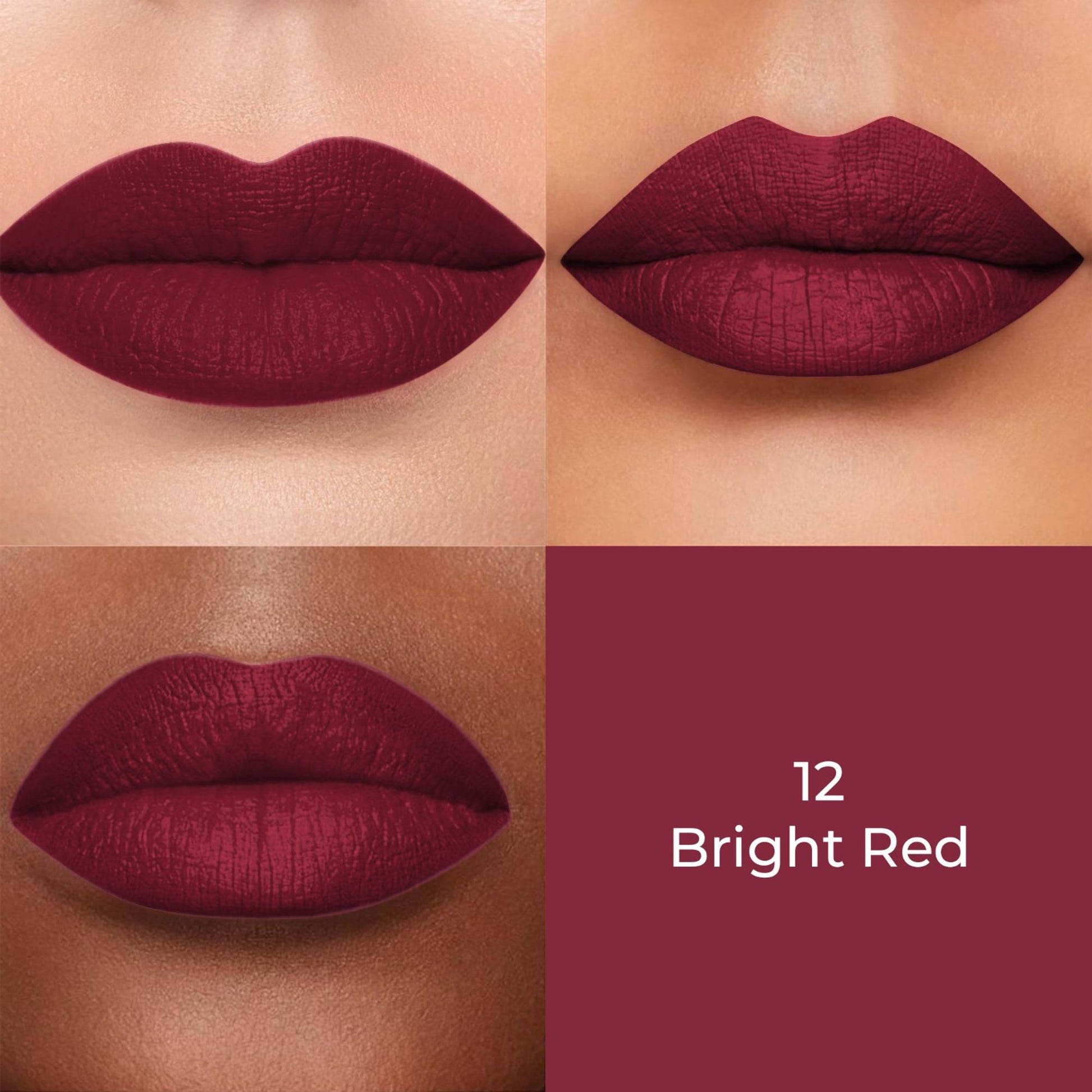 Colors Queen Color Stay Longlasting & Matte Lipstick Waterproof - 12 Bright Red