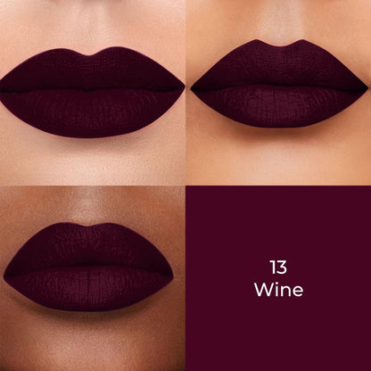 Colors Queen Color Stay Longlasting & Matte Lipstick Waterproof - 13 Wine