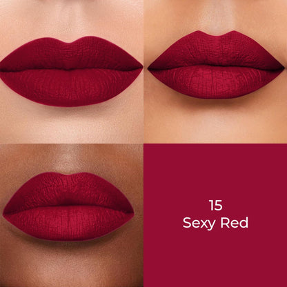 Colors Queen Color Stay Longlasting & Matte Lipstick Waterproof - 15 Sexy Red