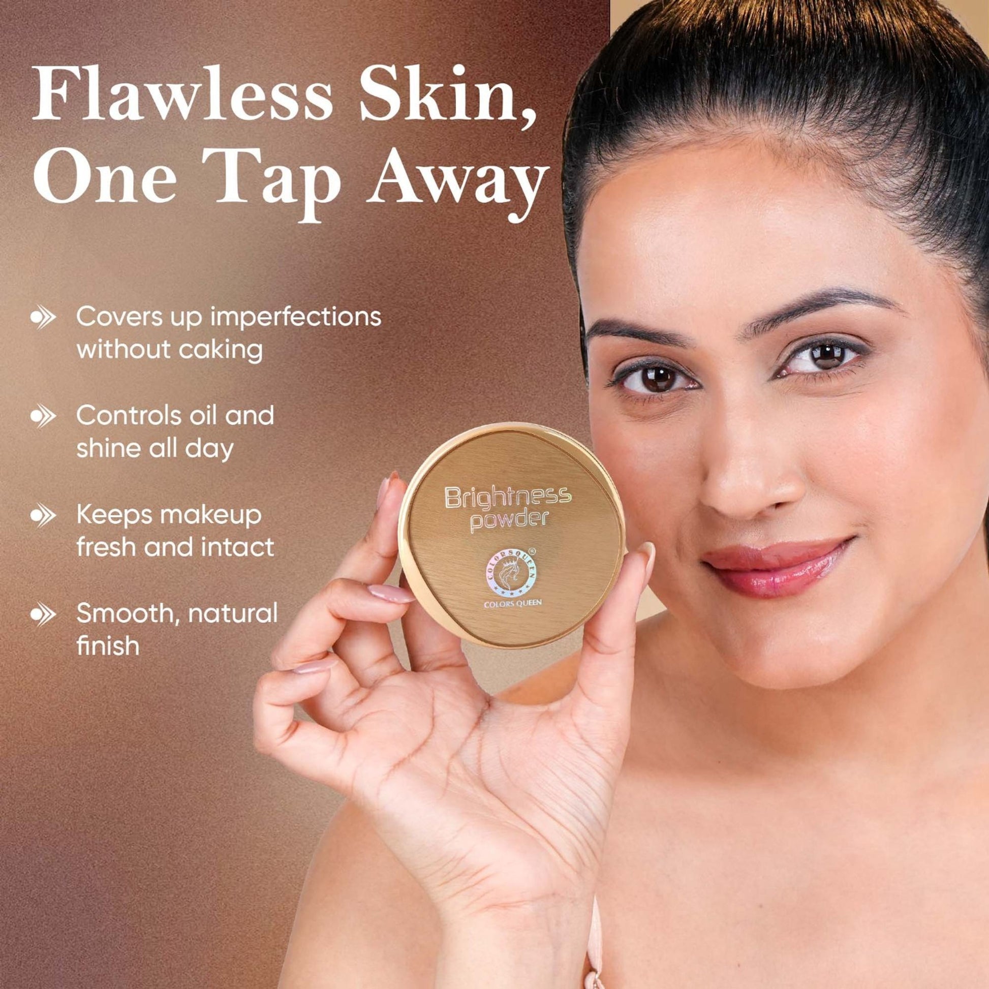 Colors Queen 2-in-1 Brightness Compact Powder - 3
