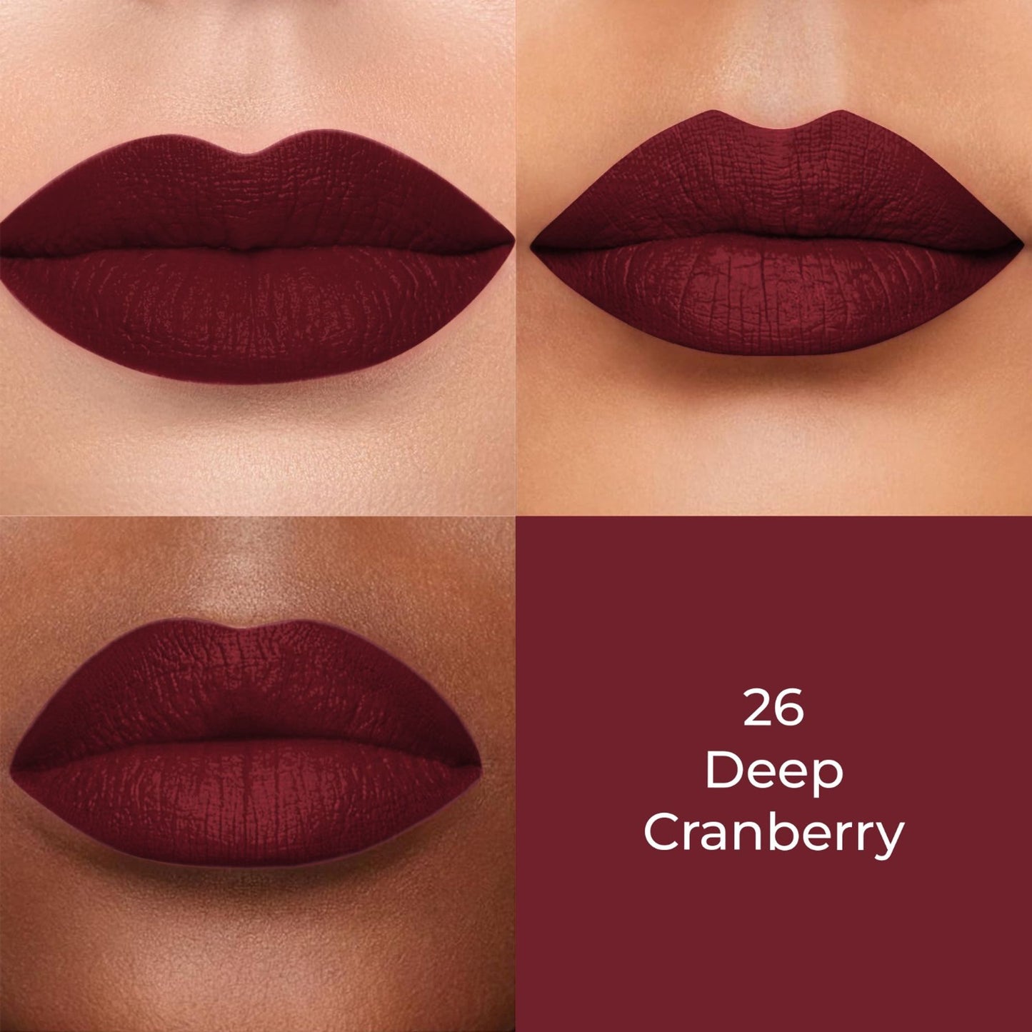 Colors Queen Color Stay Longlasting & Matte Lipstick Waterproof - Deep Cranberry-26