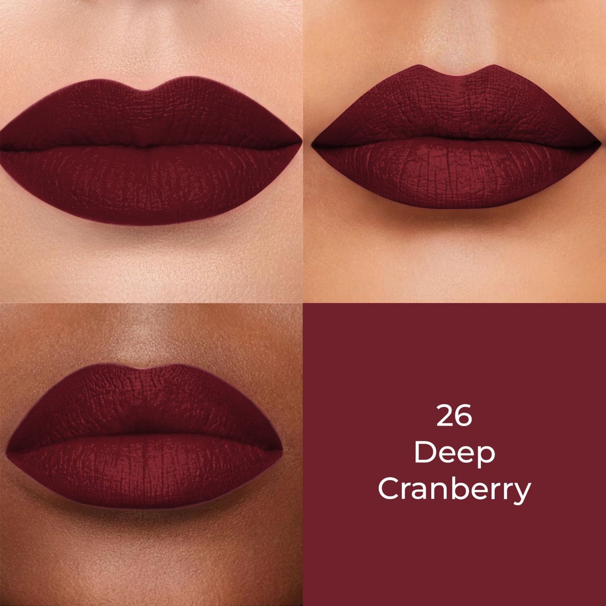Colors Queen Color Stay Longlasting & Matte Lipstick Waterproof - Deep Cranberry-26