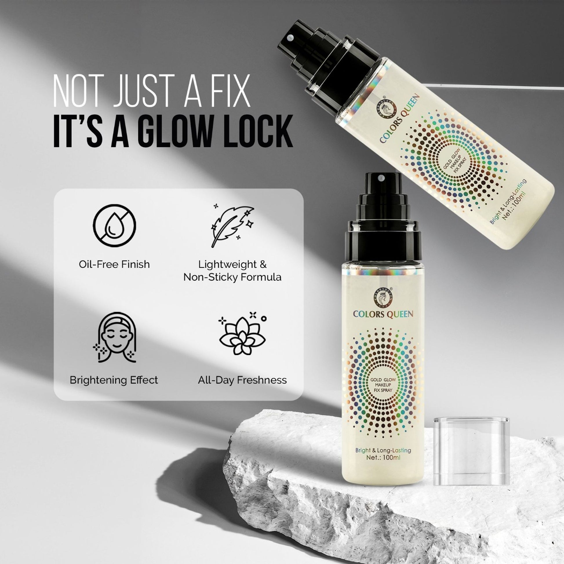 Colors Queen Gold Glow Makeup Fixer Spray