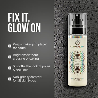 Colors Queen Gold Glow Makeup Fixer Spray