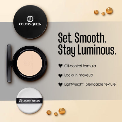 Colors Queen Luminous Silk Matte Compact Powder - Rose Blush-02