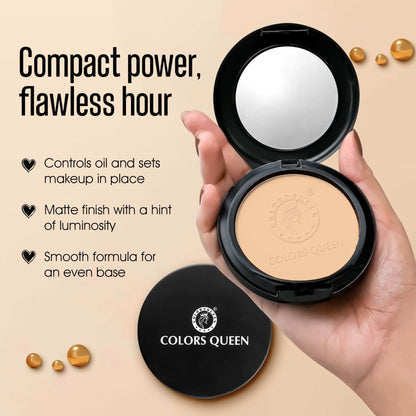 Colors Queen Luminous Silk Matte Compact Powder - Natural Beige-03