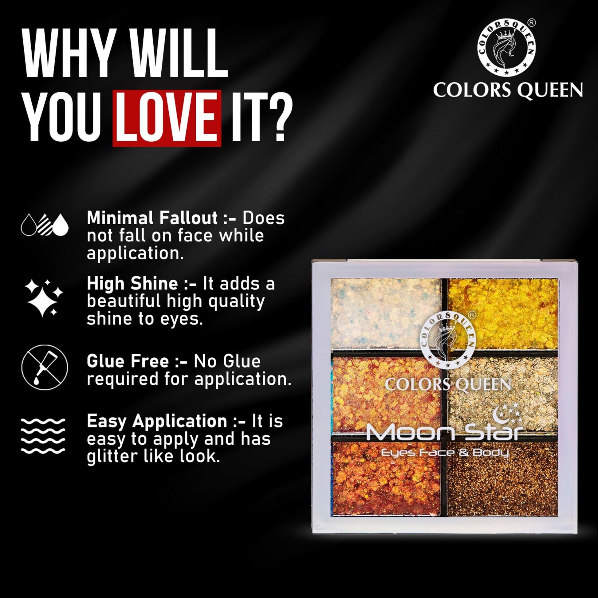 Colors Queen Moon Star 6 Color Eyeshadow Palette - 1