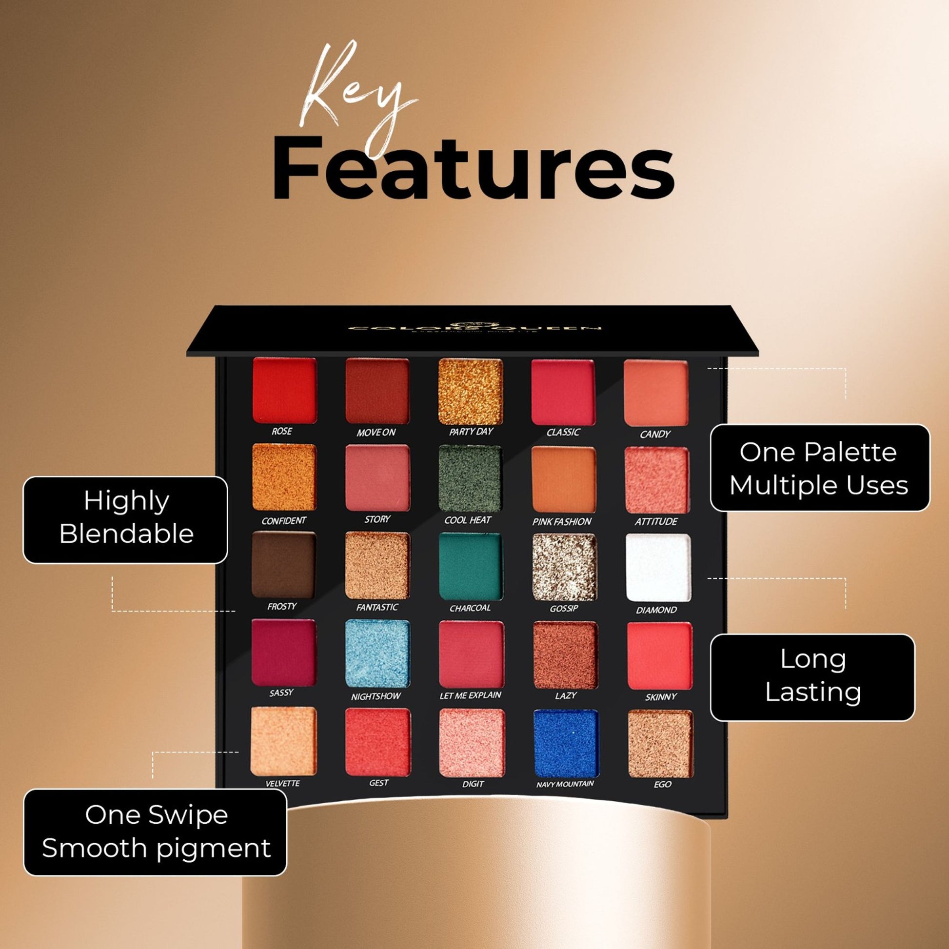 Colors Queen Divine Eyeshadow Palette - Multicolor 1