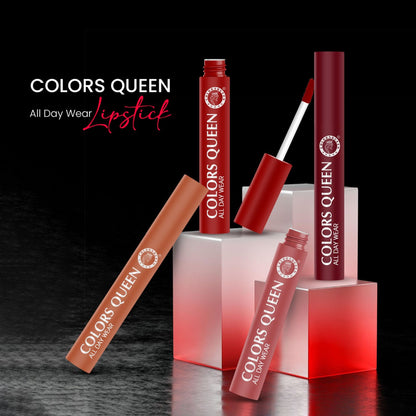 Colors Queen All Day Wear Liquid Lipstick - Pinky Spice