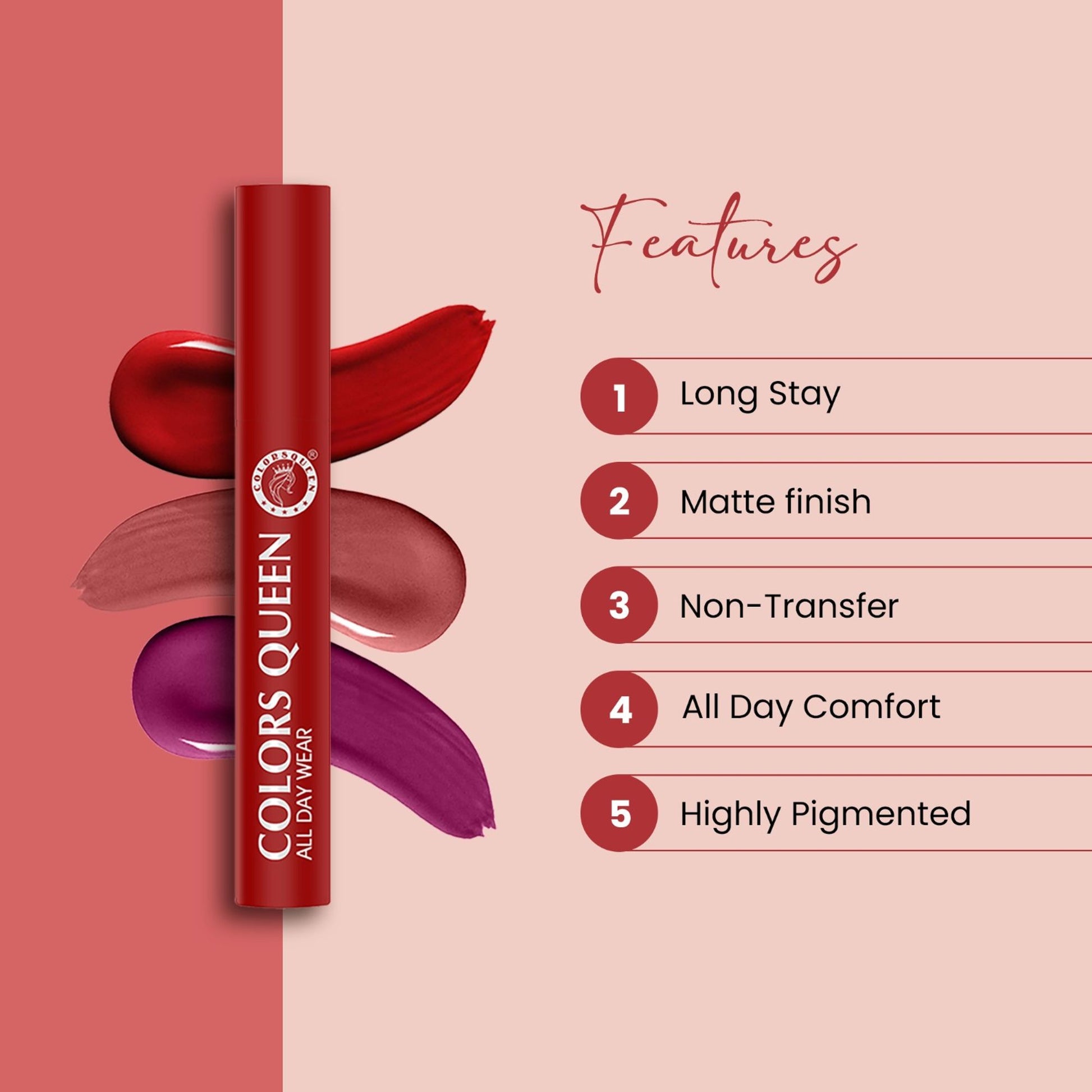 Colors Queen All Day Wear Liquid Lipstick - Nude Show