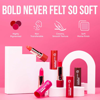 Colors Queen Lippie Stick Matte Lipstick - Royal Mehroon