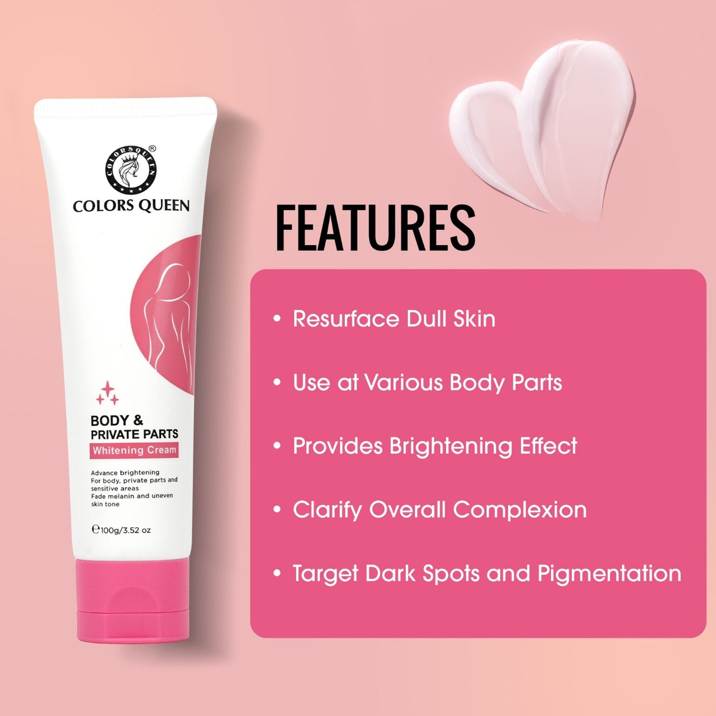 Colors Queen Body & Delicate Areas Whitening Cream