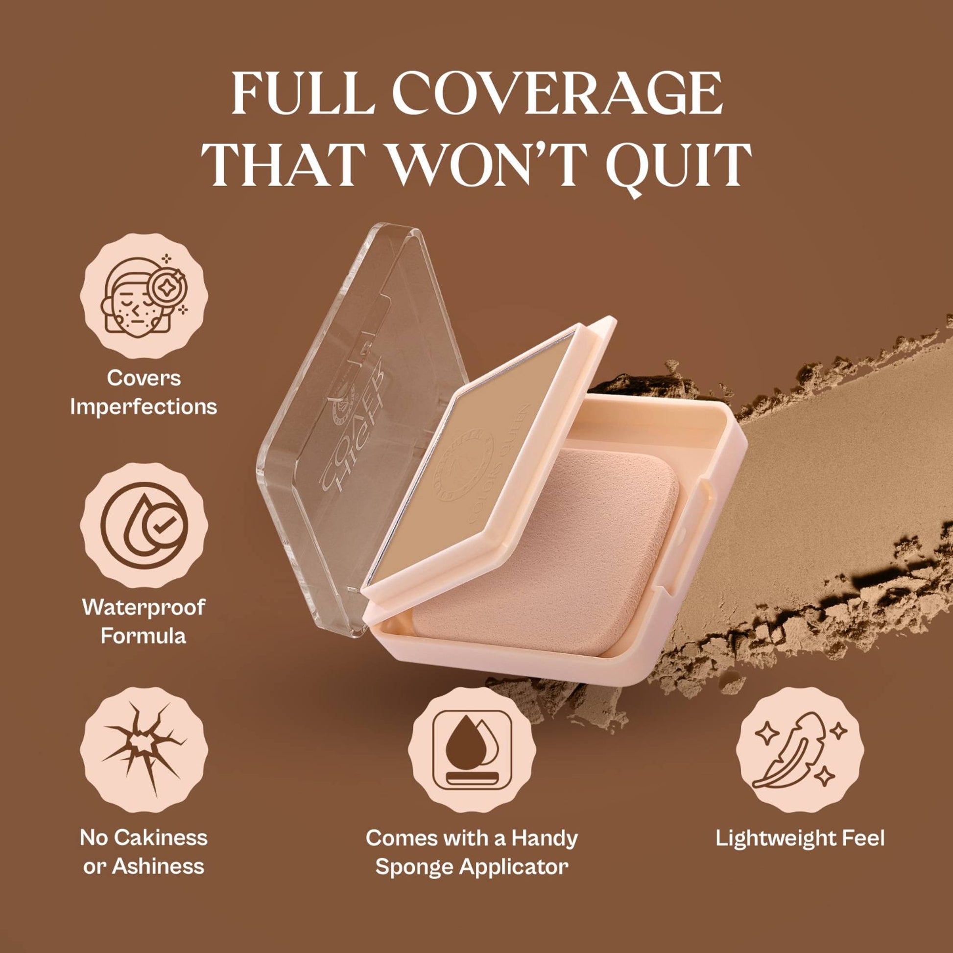Colors Queen High Cover Compact Powder - Porcelain