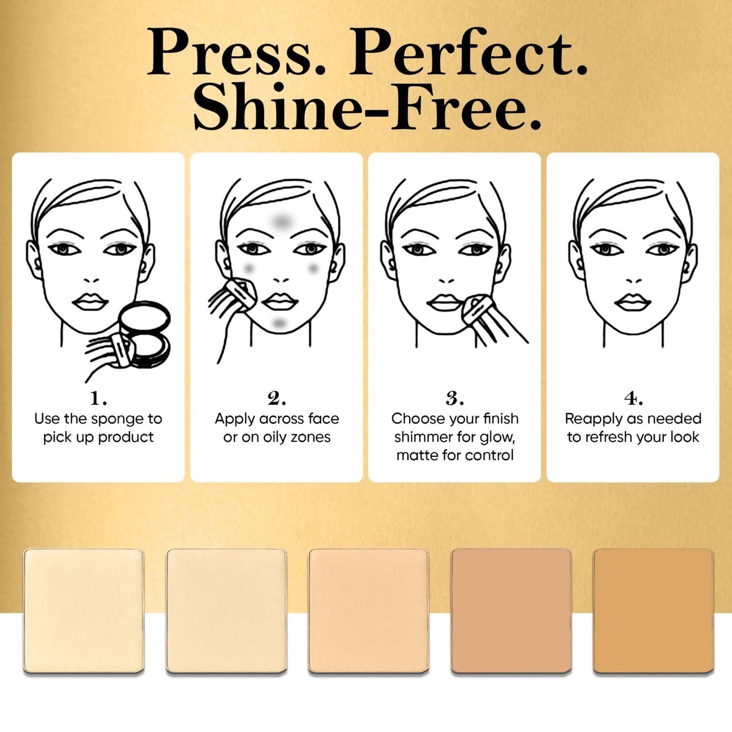 Colors Queen Fit For U Matte Compact Powder - Porcelain 01