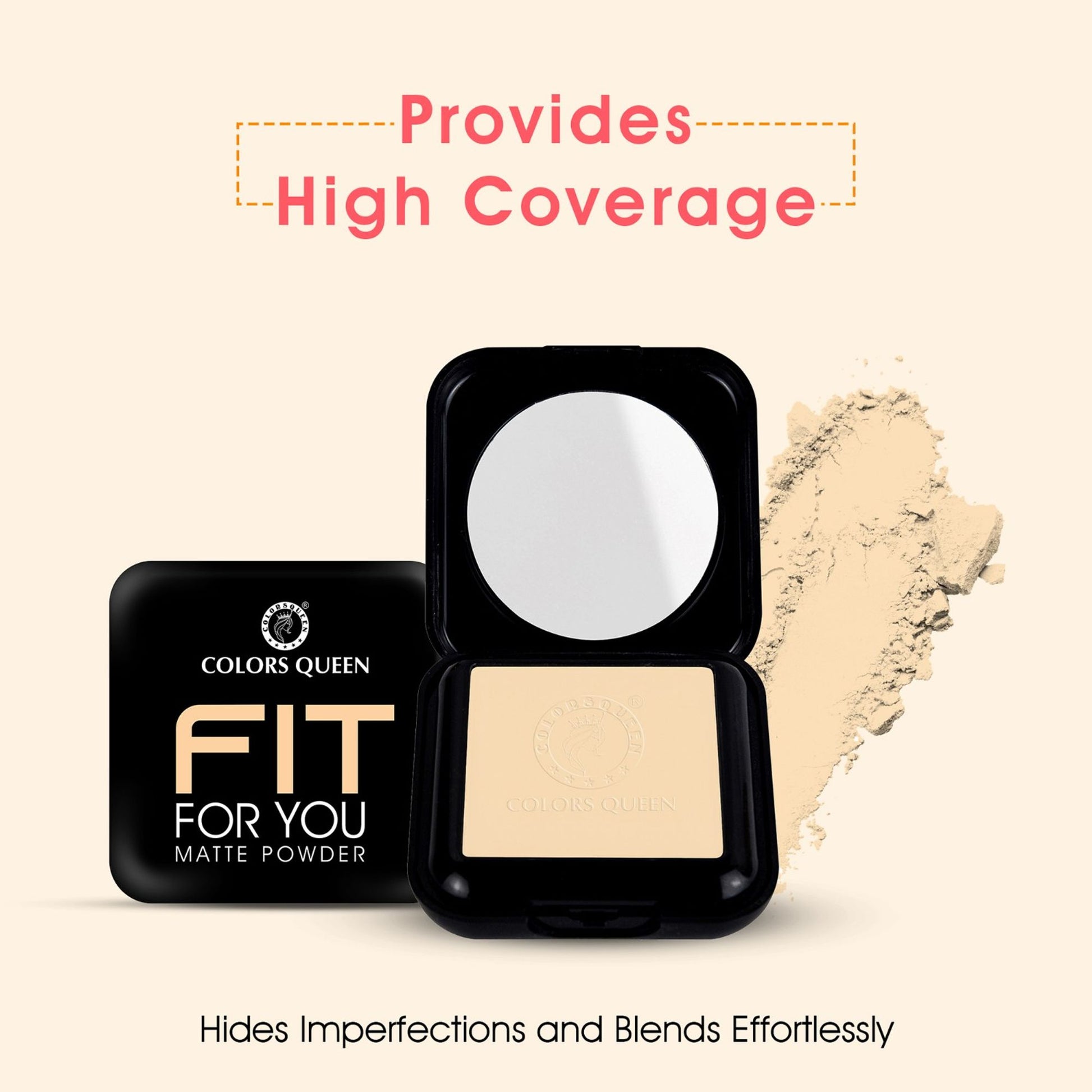 Colors Queen Fit For U Matte Compact Powder - Fair Ivory 02