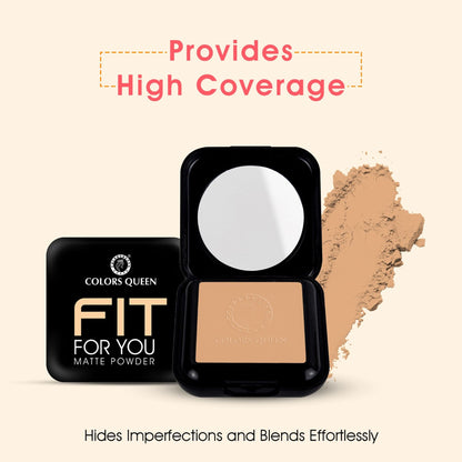 Colors Queen Fit For U Matte Compact Powder - Amber 04
