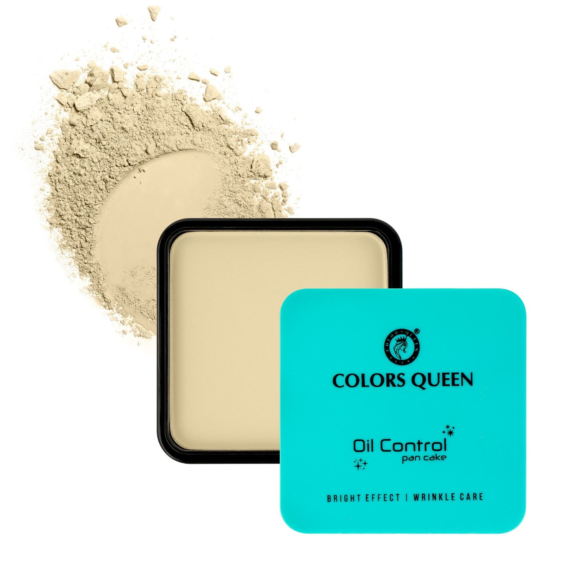 Colors Queen Oil Control Pan Cake Compact Powder - Light Linen
