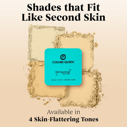 Colors Queen Oil Control Pan Cake Compact Powder - Latte