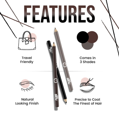 Colors Queen Easy Eye Brow Pencil - Dark Brown