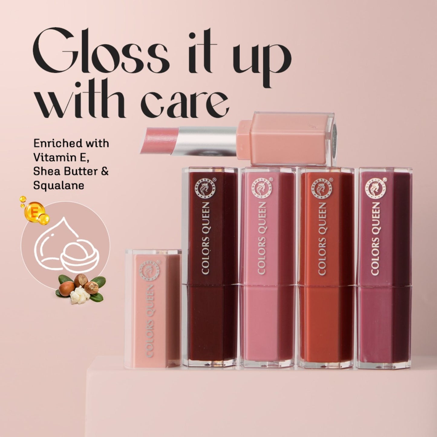 Colors Queen High Shine Gloss Stick enriched with Vitamin E & Squalane - Highbiscus