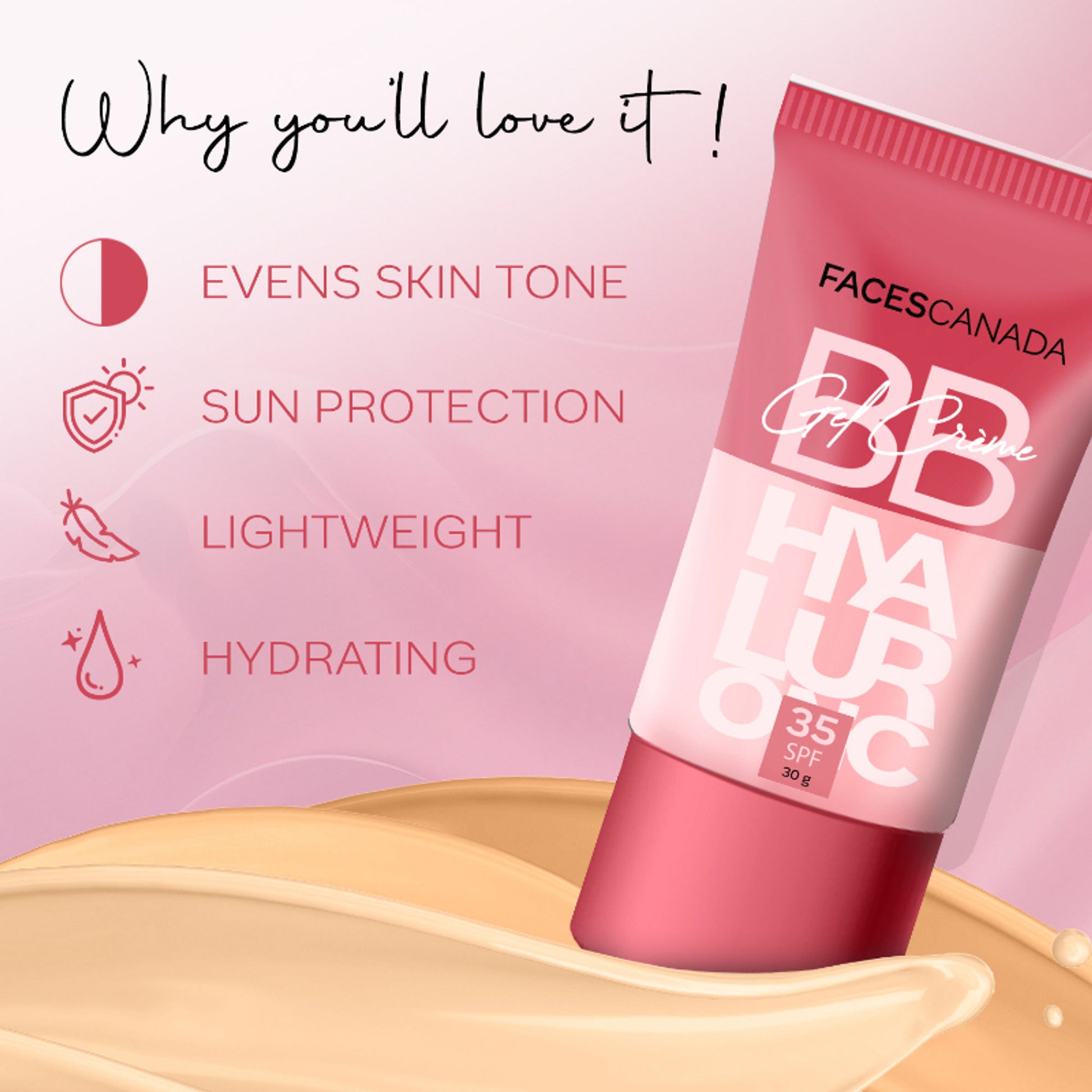 Faces Canada Spf 35 Bb Gel Crème - Soft Honey