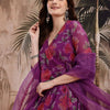 Dhiyona SN Women's Floral Print Angrakha Kurta with Trousers & Dupatta